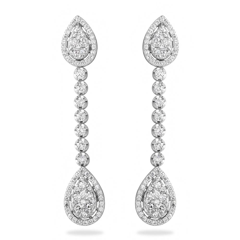 Diamond 2.0ctw 14KTW Chandelier Earrings | Bold Gems Inc